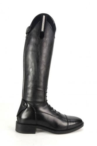 Brogini Kids Como Piccino Black Patent Top Riding Boots