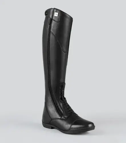 Cedo Womens Leather Field Tall Riding Boots Black (Regular Calf)