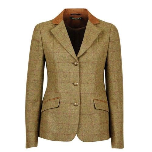 Dublin Albany Tweed Suede Collar Tailored Ladies Jacket