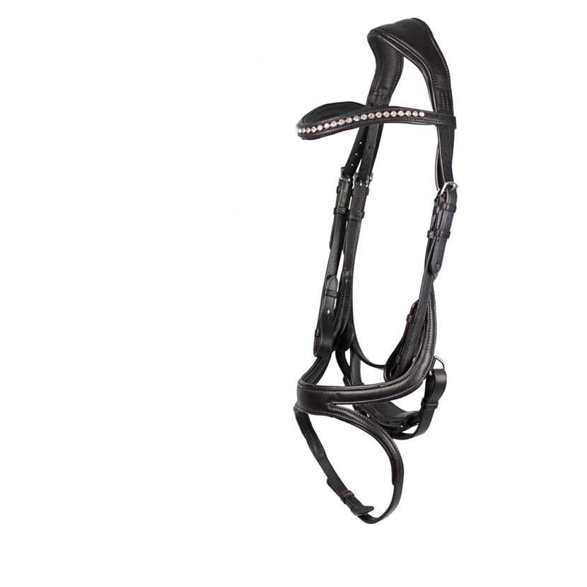 Cercle De Dressage Ecorider Cuir – 22 Pouces, Marron, élastique Anatomique, UK