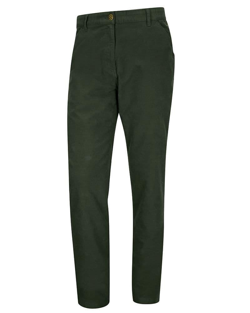 Hoggs Of Fife Carrick - Pantalone Moleskin Stretch Uomo, Oliva, Taglie 34/34, Rivestito Teflon