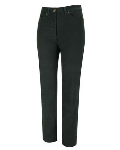 Hoggs of Fife Catrine Ladies Stretch Moleskin Jeans - Forest Green