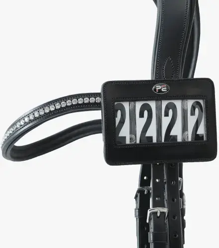 Premier Equine Bridle Competition Number Holder Black - Saddlemasters
