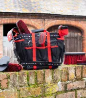 Premier Equine Grooming Kit Bag Black & Red - Saddlemasters