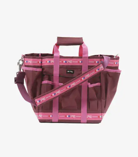 Premier Equine Grooming Kit Bag Wine & Fuchsia