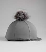 Premier Equine Jersey Hat Silk with Faux Fur Pom Pom - Saddlemasters