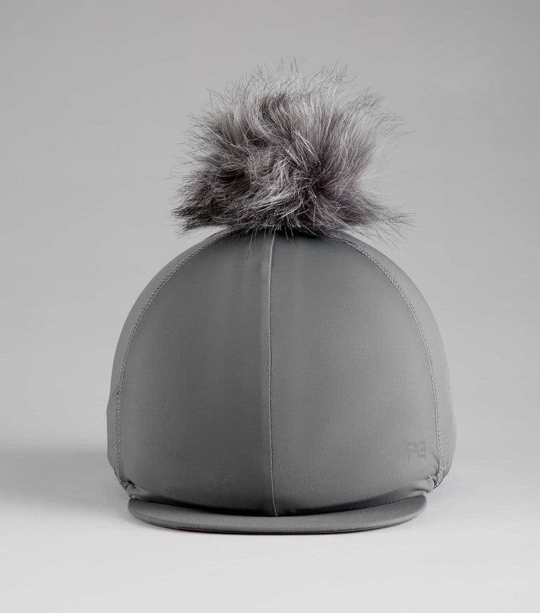 Premier Equine Jersey Hat Silk with Faux Fur Pom Pom