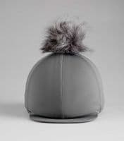 Premier Equine Jersey Hat Silk with Faux Fur Pom Pom - Saddlemasters