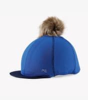 Premier Equine Jersey Hat Silk with Faux Fur Pom Pom - Saddlemasters