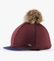 Premier Equine Jersey Hat Silk with Faux Fur Pom Pom - Saddlemasters