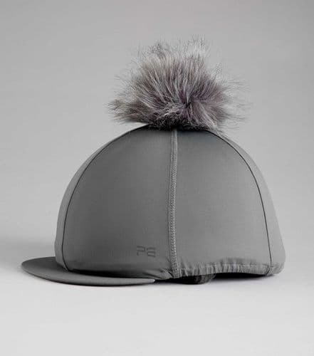 Premier Equine Jersey Hat Silk with Faux Fur Pom Pom - Saddlemasters