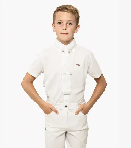 Premier Equine Mini Antonio Boy's Short Sleeve Tie Shirt