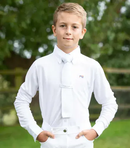 Premier Equine Mini Giulio Boy's Long Sleeve Tie Shirt