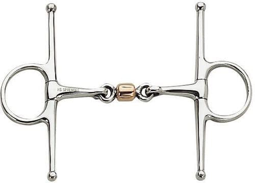 Sprenger Double Jointed Full Cheek Snaffle - Copper Coated Roller