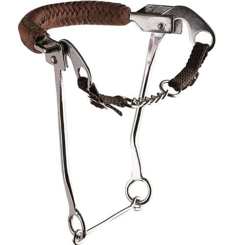 Sprenger Hackamore with Braided Leather Covered Chain Noseband