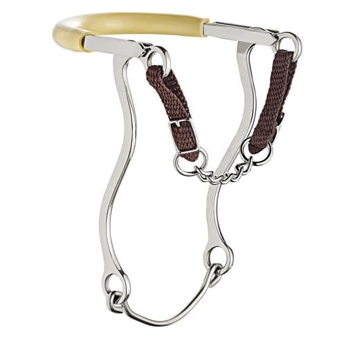 Sprenger Hackamore with Rubber Covered Chain Noseband