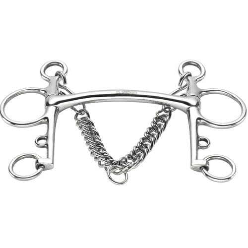 Sprenger Stainless Steel Long Shank Pelham - Curved Mullen Mouthpiece