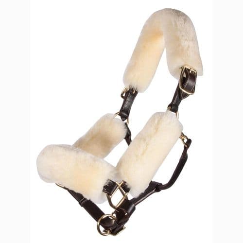 Stephens Sheepskin Halter Set