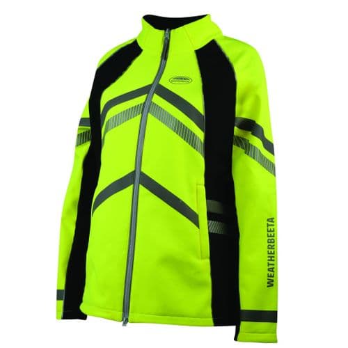 Weatherbeeta Reflective Softshell Fleece Lined Jacket - Hi Vis Yellow