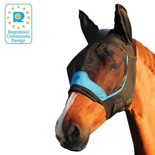 Woof Wear UV Fly Mask with Ears Turquoise