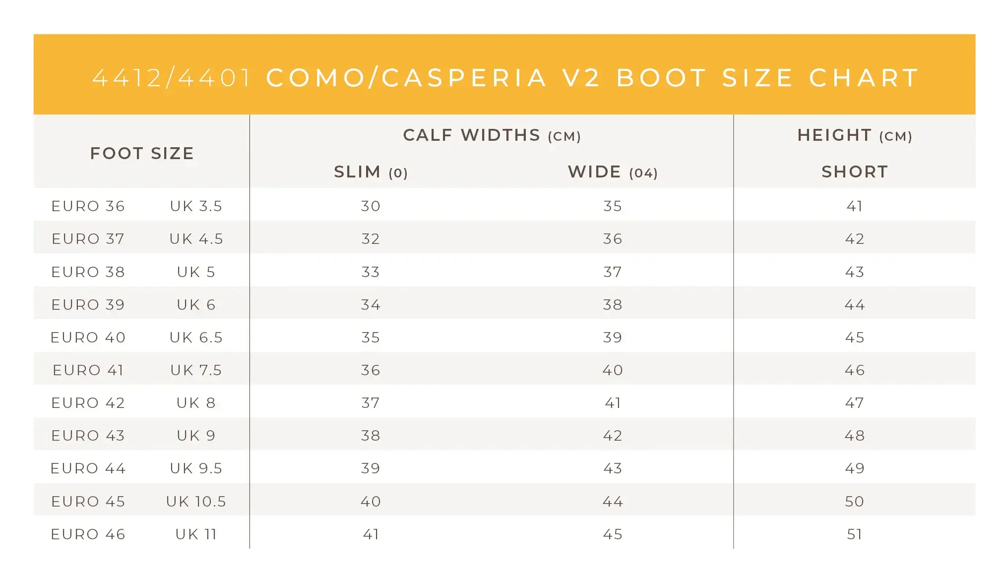 Brogini Casperia V2 Long Black Plain Front Riding Boots Size Chart