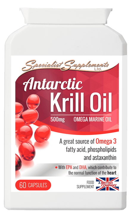 Antarctic Krill Oil (Superba) 500mg x 60 Capsules; Specialist Supplements