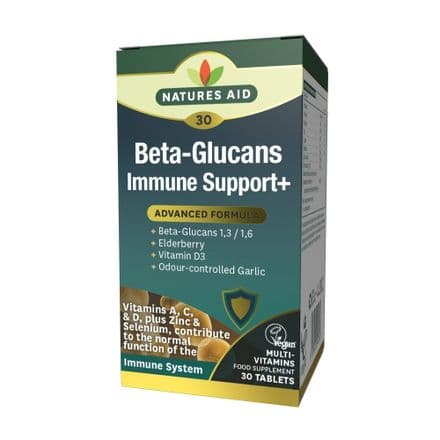 Beta-Glucans Immune Support+ x 30/90 Tablets; Natures Aid