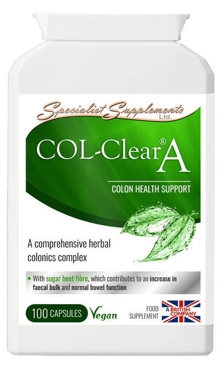 COL-Clear A x 100 Veg-Capsules; Colon Health Support; Specialist Supplements