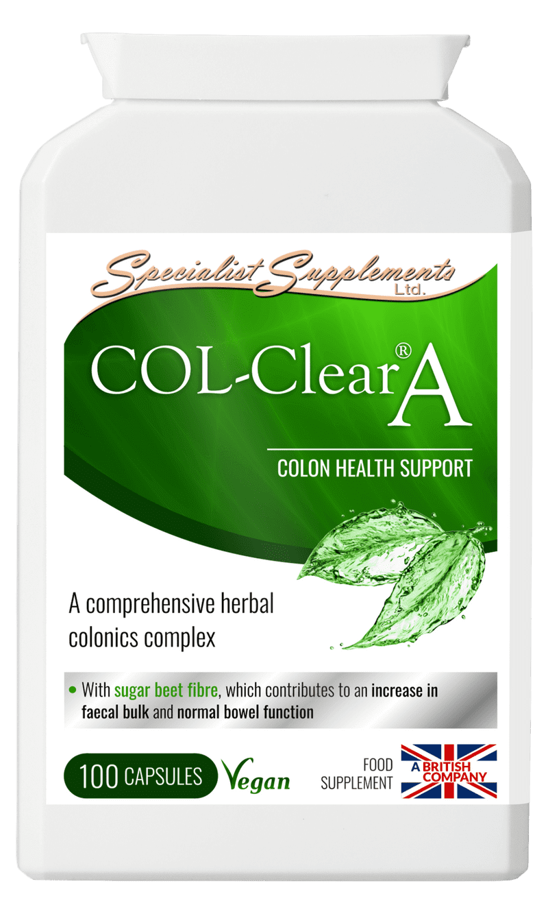 COL-Clear A x 100 Veg-Capsules; Colon Health Support; Specialist Supplements