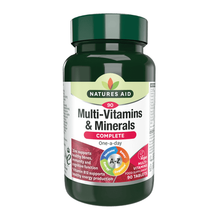 Complete Multi-Vitamins & Minerals x 120 Tablets (90+33% Extra Free); Natures Aid