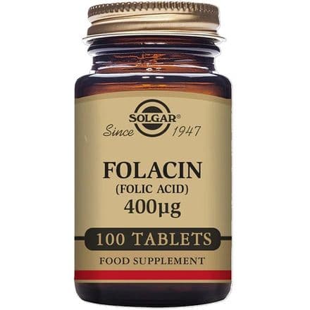Folacin Folic Acid 400mcg x 100/250 Tablets; Solgar