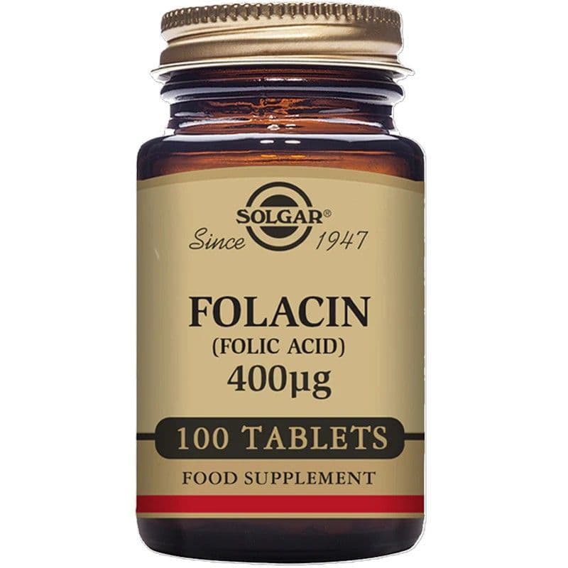 Folacin Folic Acid 400mcg x 100/250 Tablets; Solgar