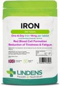 Iron 14mg x 120/360 Tablets; Fatigue, Red Blood Cell Formation; Lindens