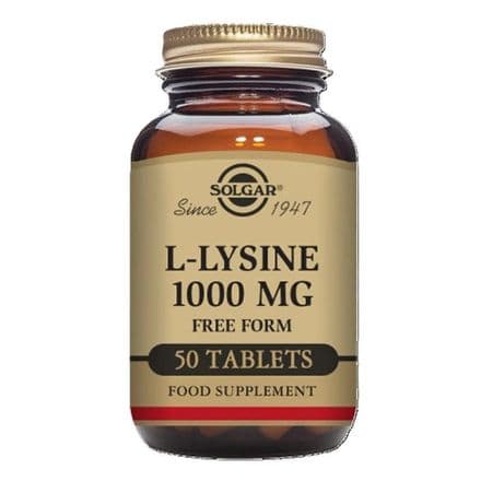 L-Lysine 1000mg x 50/250 Tablets; Free Form; Solgar
