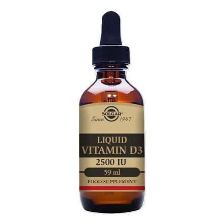 Liquid Vitamin D3 2500iu; Natural Orange flavour 59ml; Solgar