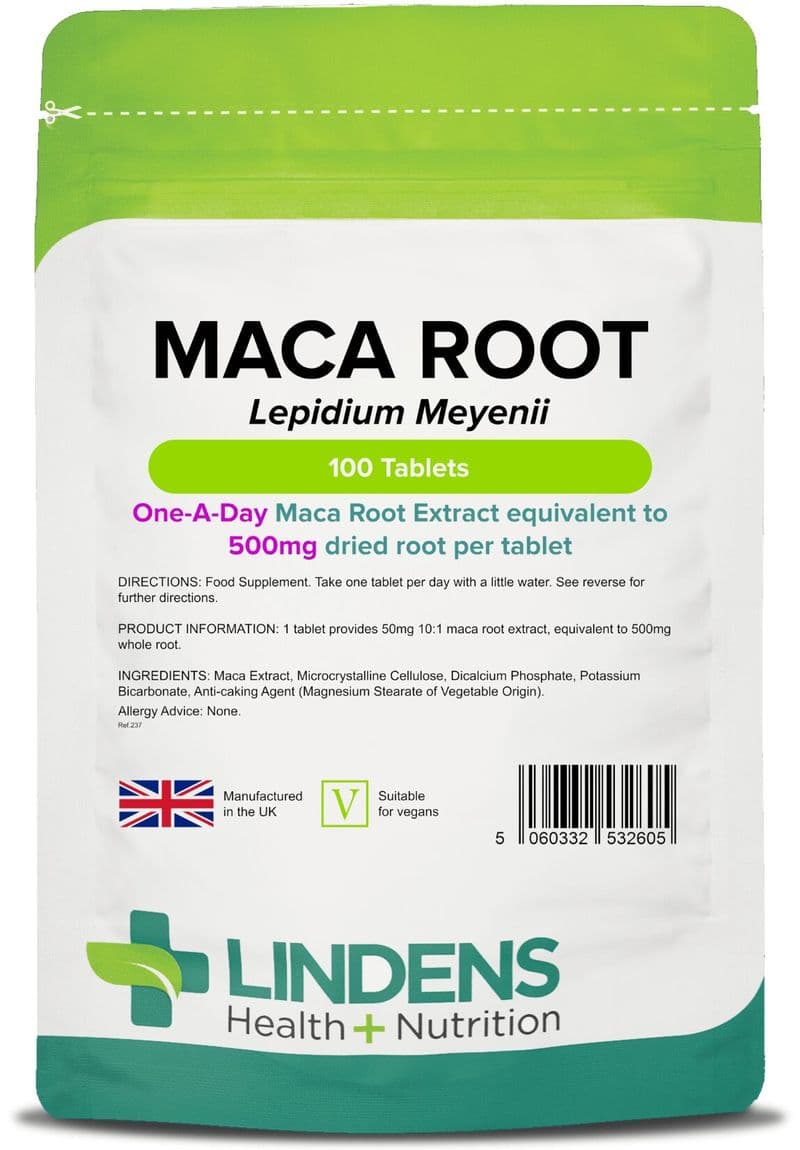 Maca Root 500mg x 100 Tablets; Lindens