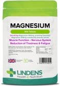 Magnesium (MgO 500mg) x 90/500 Tabs; Muscle Function, Fatigue; Lindens