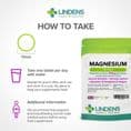 Magnesium (MgO 500mg) x 90/500 Tabs; Muscle Function, Fatigue; Lindens