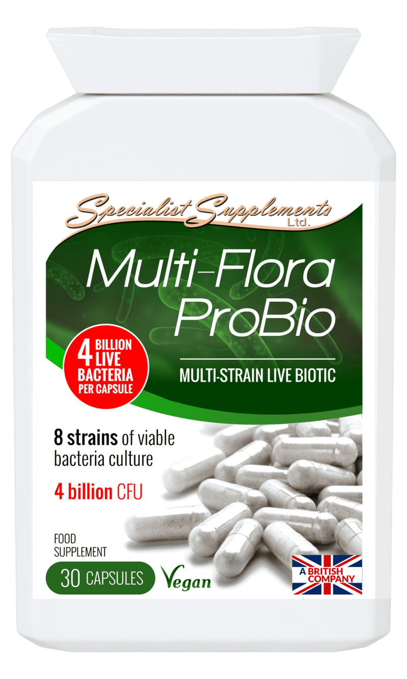 Multi-Flora ProBio x 30 Veg-Capsules; 8 Strain Biotic; Specialist Supplements