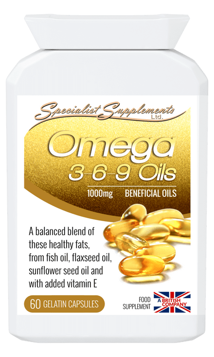 Omega 3-6-9 Oils 1000mg x 60 Capsules; Beneficial Oils; Specialist Supplements