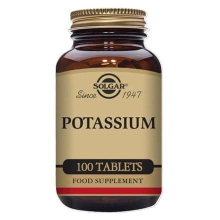 Potassium x 100 Tablets; Muscle Function & Nervous System; Solgar