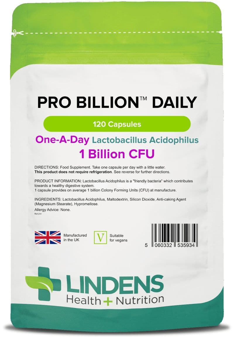 Pro Billion Daily x 120 Veg-Capsules; 1 Billion CFU; Lindens