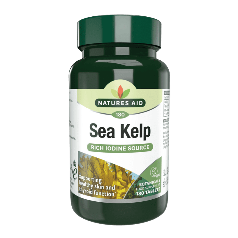 Sea Kelp 187mg x 180 Tablets; A Rich Source Of Iodine; Natures Aid