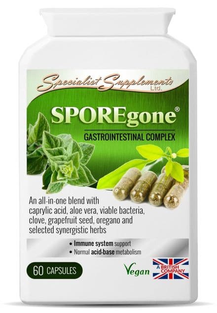 SPOREgone x 60 Caps; Clean & Detox; Specialist Supplements