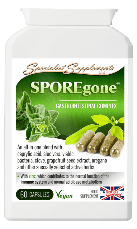 SPOREgone x 60 Capsules; Gastrointestinal Complex; Specialist Supplements