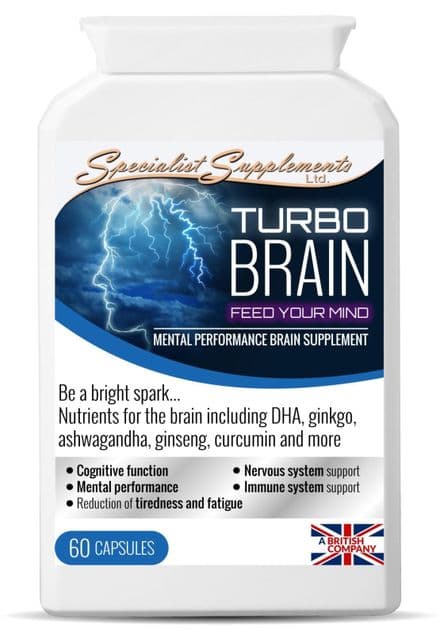 Turbo Brain x 60 Capsules; Mental Performance; Specialist Supplements
