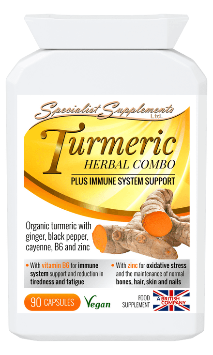 Turmeric Herbal Combo x 90 Caps; Immune, Bones, Joints; Specialist Supplements