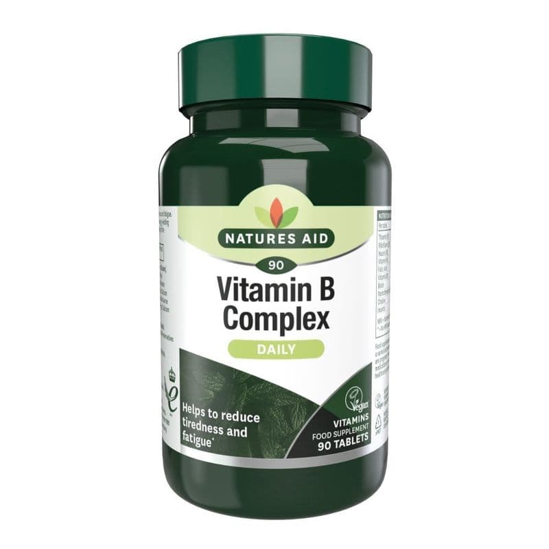 Vitamin B Complex x 90 Tablets; Reduction Of Tiredness & Fatigue; Natures Aid