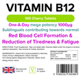 Vitamin B12 1000mcg x 100 Sublingual Tablets High Potency; Lindens
