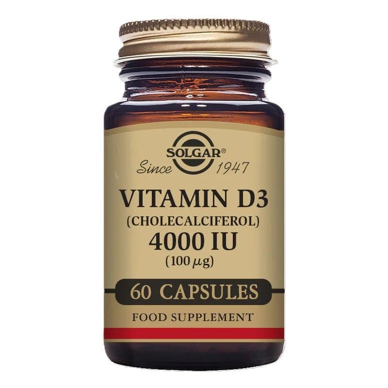 Vitamin D3 (Cholecalciferol) 4000iu x 60/120 Veg-Capsules; Solgar
